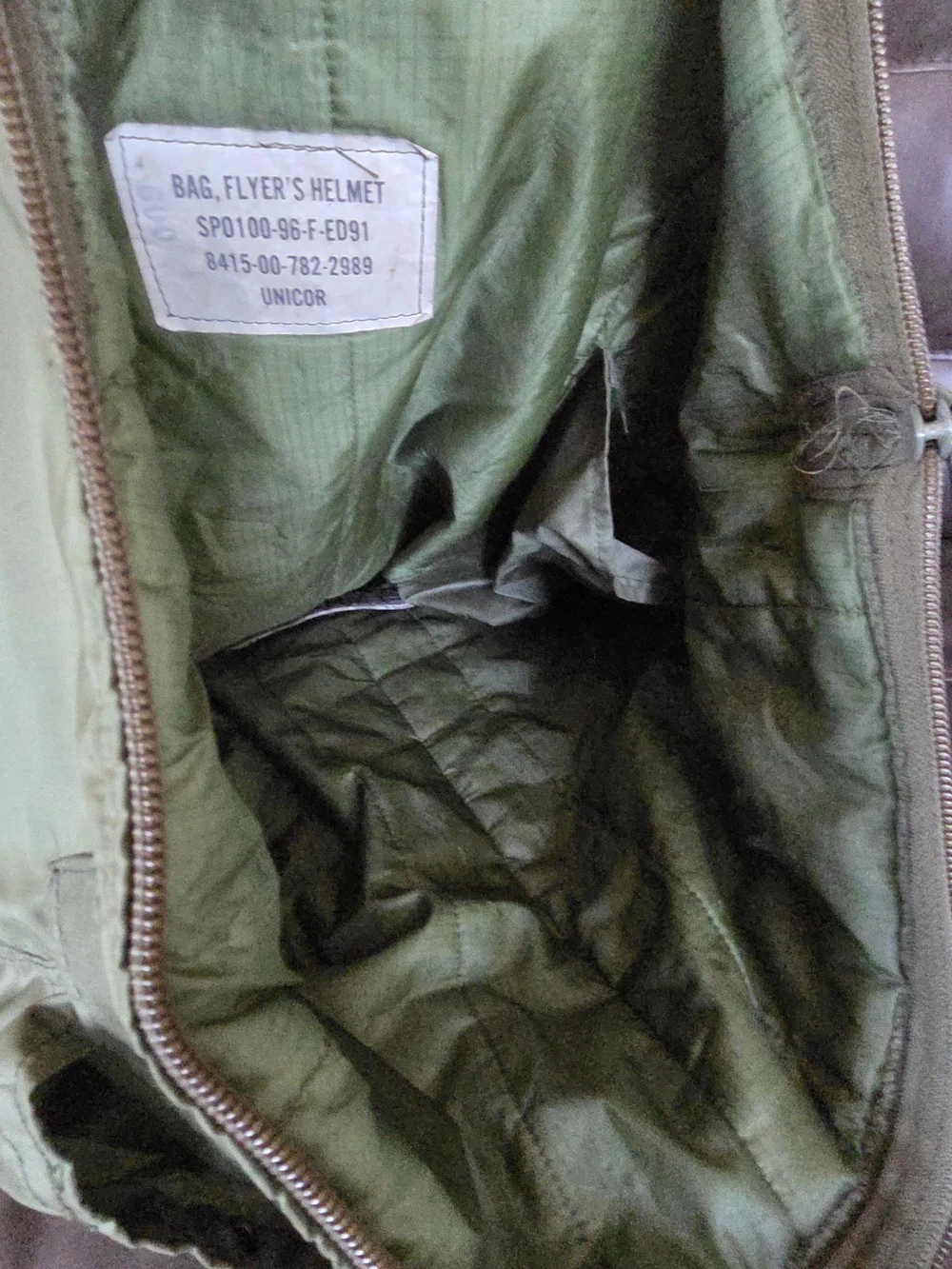 U.S. Army Olive Green Flyers Helmet Bag